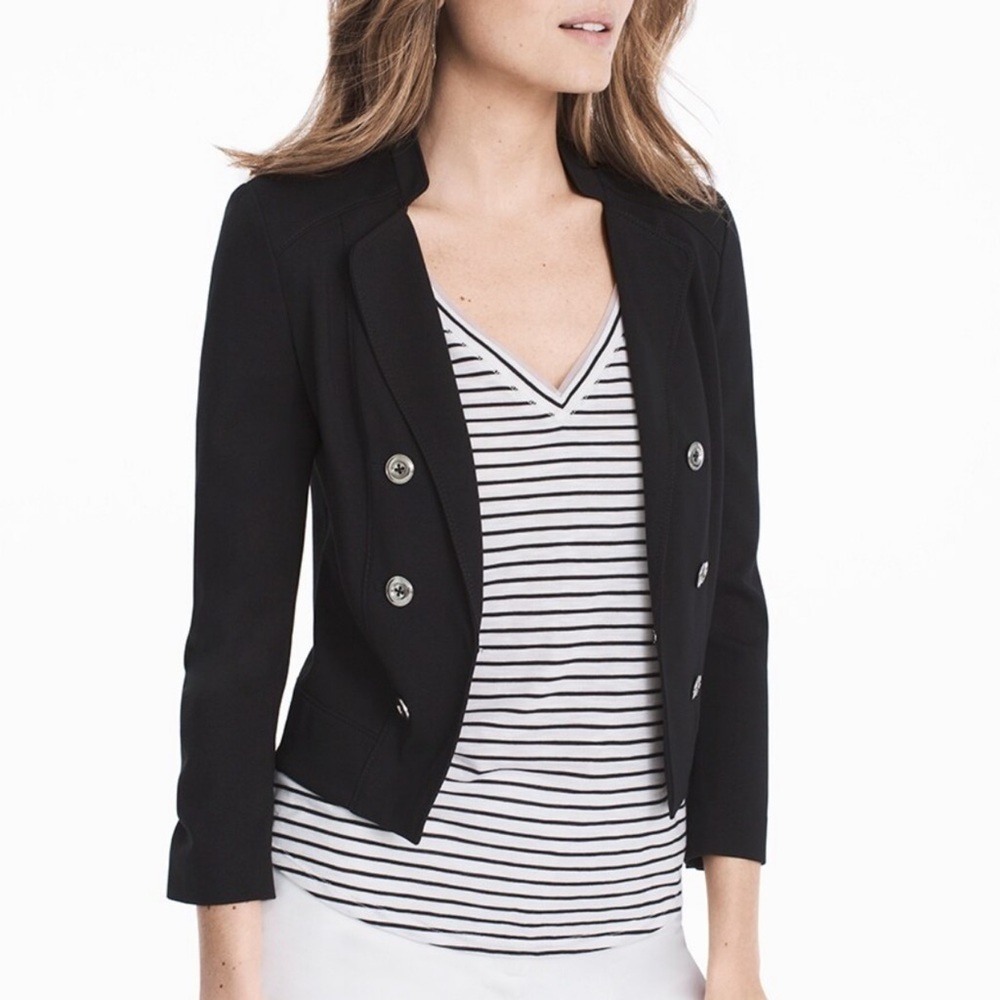 White House Black Market Ponte Blazer Jacket Size 0 XS